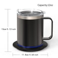 thumbnail image 4 of Juego Calentador Eléctrico de Tazas de Café | Taza de Acero Inoxidable con Base de Calentamiento y Tapa, Inteligente para Calentar Leche,, 4 of 15