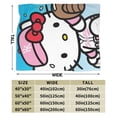 thumbnail image 2 of Hello Kitty Blanket, Super Soft Throw Blanket, Cozy Flannel Blankets For Boys Girls, Warm Blankets For Couch Sofa Bed, 60"X50", 2 of 9