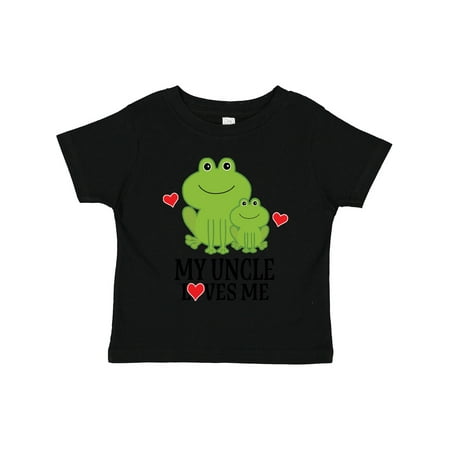 

Inktastic My Uncle Loves Me Frog Gift Toddler Boy or Toddler Girl T-Shirt