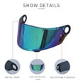thumbnail image 2 of Graflsoa LS2 FF358 FF396 Visière de Casque de Moto de Remplacement - Anti-Buée, Protection UV, Résistant aux Rayures, Transparent (Modèle 2016), 2 of 7