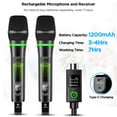 thumbnail image 3 of Micrófono inalámbrico Bietrun XLR recargable de doble metal, 3 of 8