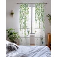 thumbnail image 3 of Spring Botanical Sheer Curtains 84 Inch Length 2 Panels Set for Living Room/Bedroom, Watercolor Leaves Flowers Birds Gray Wood Kitchen Curtains Grommet Semi-Sheer Curtains Window Treatments 52"x84"x2, 3 of 7