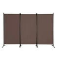 thumbnail image 5 of Grezone Large Folding Panel Portable Stand Room dividers Privacy Screen for Bedroom Dining Room Screens Curtains Partition Home Office Dorm Separation (Brown, Three Panel), 5 of 8