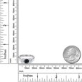 thumbnail image 6 of Gem Stone King 925 Sterling Silver Black Sapphire and Lab Grown Diamond Engagement Ring for Women | 2.15 Cttw | Round 6MM | Gemstone September Birthstone | Size 6, 6 of 6