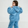 thumbnail image 5 of KAUOD Girls 2 Piece Plush Jackets Pants Set Plain Fuzzy Zip up Fuzzy Coats Soft Warm Straight Pants Outfits for Kids, 5 of 5