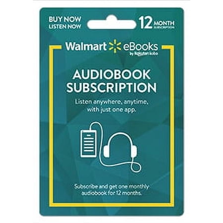 Walmart eBooks Audiobook Subscription ? 12 Months (email delivery)