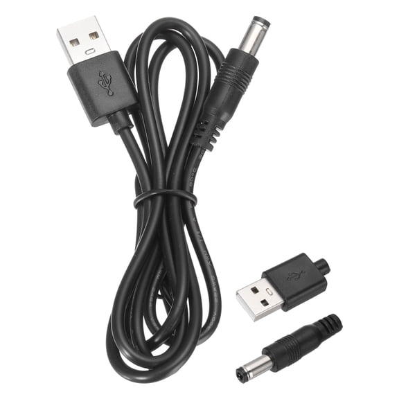 USB to DC Power Cable 3A 5V DC Power Cord 5.5mm x 2.1mm Jack Charging Plug Connector Cable Adapter for Fan Camera(3.3ft, Black)