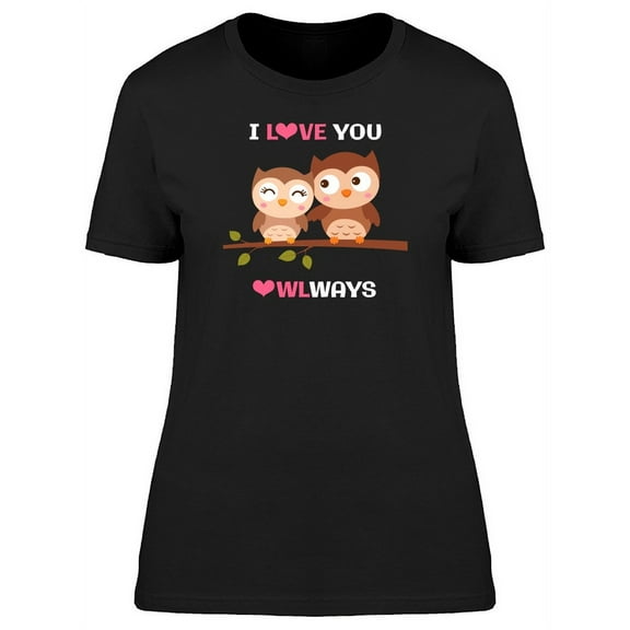 Cute Couple Of Owls T-Shirt Women -Image by Shutterstock, Female Large