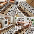 thumbnail image 5 of Area Rug for Living Room, Cute Dog Claws Non-Slip Indoor Large Carpet for Bedroom/Dining Room, Farmhouse Brown Grey Wooden Puppy Pawprints Washable Low-Profile Rectangle Floor Runner Rugs - 4 x 6 Ft, 5 of 7
