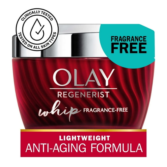 Olay Skin Care Whip Face Moisturizer, Fragrance-Free, Wrinkle Cream for All Skin Types, 1.7 oz