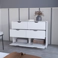 thumbnail image 5 of Miekor Furniture Dillon 4 Drawers Dresser, Chest of Drawers with 2 Cabinets W4US8697, 5 of 6