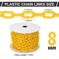 thumbnail image 2 of Uxcell Yellow Plastic Chain, 131 ft 6mm Safety Barrier Chain for Crowd Control, 2 of 7