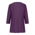 thumbnail image 5 of ZQUUVOU Women's Casual Sleeve Tops V-Neck Short Sleeve T-Shirts Cute Printed Summer Loose Blouses Tops Purple, 5 of 6