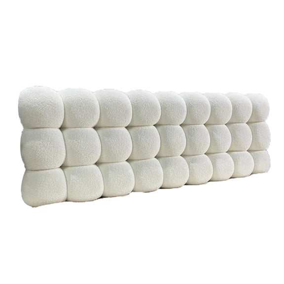 Large Snowball Shaped Cushion, Tatami Backrest Pillow, Ergonomic Sit-Up Support for Reading & Resting in Bed, Bedroom & Living Room Décor (White)