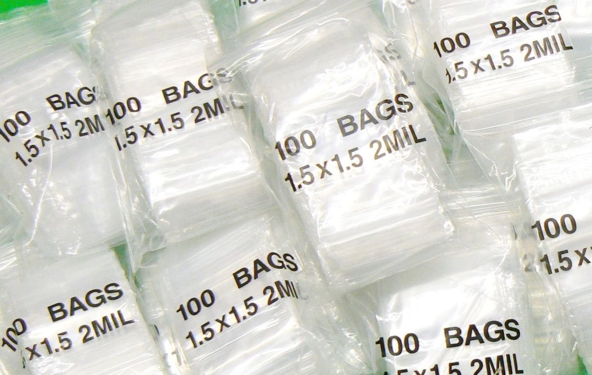 2500 Ziplock Bags Clear 2 Mil Reclosable Zip Lock Baggies 1.5"x1.5" Square 1-1/2 