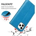 thumbnail image 4 of Iphone 12 Cover Mobile Phone Cover Flip Case Card Slot Leather Cover Bag Card Slot Magnetic Clasp Scratch-Resistant For Iphone 12 6.1 "(Blue Butterfly), 4 of 7