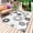 White, variant on Geometric Outdoor Rug 6x9 Ft - Reversible Patio Rug Outdoor Camping Rugs, Abstract Sage Green White Boho Circle Dot Washable Indoor Outdoor Area Rugs, Non-Slip Outdoor Carpet Runner for Deck/Porch