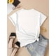 thumbnail image 2 of Letter Print T-shirt, Casual Short Sleeve Top For Spring & Summer, Women's Clothing, 2 of 6