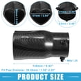 thumbnail image 4 of Unique Bargains Car Exhaust Tip Heart Shaped Tail Pipe 2.48" OD 2.64"x2.36" Outlet 5.43" Length Straight Black, 4 of 7