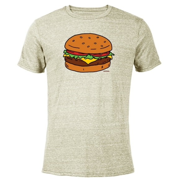 Bob’s Burgers Hamburger - Short Sleeve Blended T-Shirt for Adults - Customized-Yellow