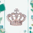 thumbnail image 2 of MasteelfCA Broche Couronne en Alliage de Mode avec Strass pour Femmes (Or Rose), 2 of 7