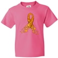 thumbnail image 3 of Inktastic Leukemia Awareness with Orange Ribbon Made of Hearts Youth T-Shirt, 3 of 5