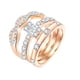 thumbnail image 4 of de anillos de de circonita blanca de aleación de moda de 3 piezas, joyería clásica para mujer, regalos para mujer, de compromiso de Talla 6 Yinane Anillo de diamante de circón, 4 of 8