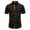 Black, variant on Dagugfen Work Shirts for Men Summer Short Sleeve Button up Shirts Strip Slim Casual Office Tops Fashion
