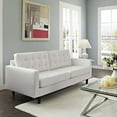 thumbnail image 2 of Modway Empress Modern Bonded Leather Button Tufted Sofa in White, 2 of 4