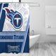 thumbnail image 3 of Cortina de ducha de secado rápido para baño, impermeable, con ganchos, diseño de fútbol americano, juego de cortinas de ducha para baño de plástico, 60 x 72 pulgadas, 3 of 8