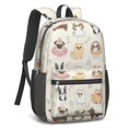 thumbnail image 2 of Dog and Pool Float Beige Pattern 17" School Backpacks for Teens,Waterproof Oxford Fabric,S-Shape Padded Straps for School,Travel,Hiking,Camping, 2 of 6