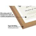 thumbnail image 5 of Americanflat 11x16 Oak Graduation Frame 2 Opening Mat Displays 8.5"x11" Diploma or Certificate and Tassel. Tempered Shatter-Resistant Glass. 2X Sawtooth Hangers., 5 of 5