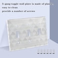 thumbnail image 4 of Dailycode Light Switch Plate Covers 3 Gang Wall Plate Plastics Outlet Covers for Kitchen Home Office Decor White and Light Gray Triangular, 4 of 8