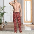thumbnail image 4 of Salouo Vintage Red Paisley Print Pajama Pants for Men, Lounge Pants Elastic Waistband Casual Men's sleepwear Loungewear Sleep Pajama Pant -Medium, 4 of 7