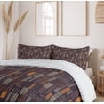 thumbnail image 6 of Ambesonne Abstract Duvet Cover Sets, Hand Drawn Geometrical Art, 2-King, Dark Peach and Dark Tan, 6 of 7