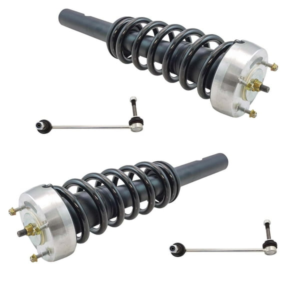 TRQ Front Strut & Spring Assemblies with Sway Bar End Links Kit for BMW X5 X6 SCA30499