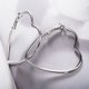 thumbnail image 2 of Qarigey Pendiente de corazón de melocotón hueco para mujer, adornos chapados en Metal, pendientes colgantes simples para mujer, joyería de cobre Ropa, zapatos y accesorios Miscelánea Plata Qarigey PS9679-02, 2 of 6