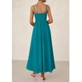 thumbnail image 2 of Vestido largo PRETTYGARDEN para mujer, fruncido, verano, playa 2025, 2 of 9