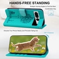 thumbnail image 2 of ELEHOLD Case for Google Pixel 7 Pro, Premium PU Leather Wallet Flip Case Folio Cover with Card Holder Kickstand,Green, 2 of 5