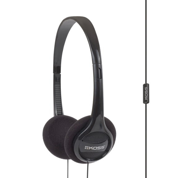 Koss KPH7iK Wired On-Ear Headphones with In-Line Mic and 3.5-mm TRRS Connector, Adjustable Headband and Open Foam Ear Cushions