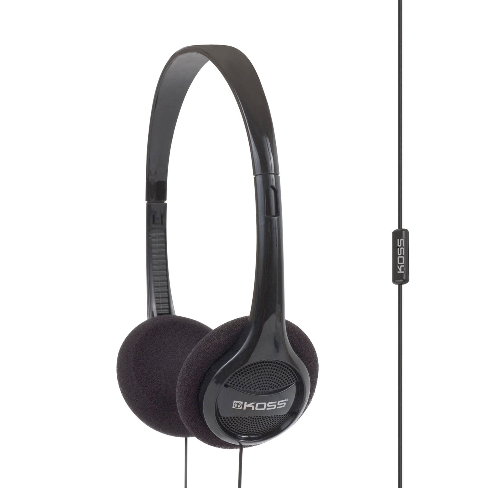 Koss KPH7iK Wired On-Ear Headphones with In-Line Mic and 3.5-mm TRRS Connector, Adjustable Headband and Open Foam Ear Cushions
