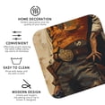 thumbnail image 3 of Honeii Vintage Style Elk print Leather Coaster Set of 4, ideal for safeguarding your furniture from drinks spills and effortless cleanup-Square, 3 of 6