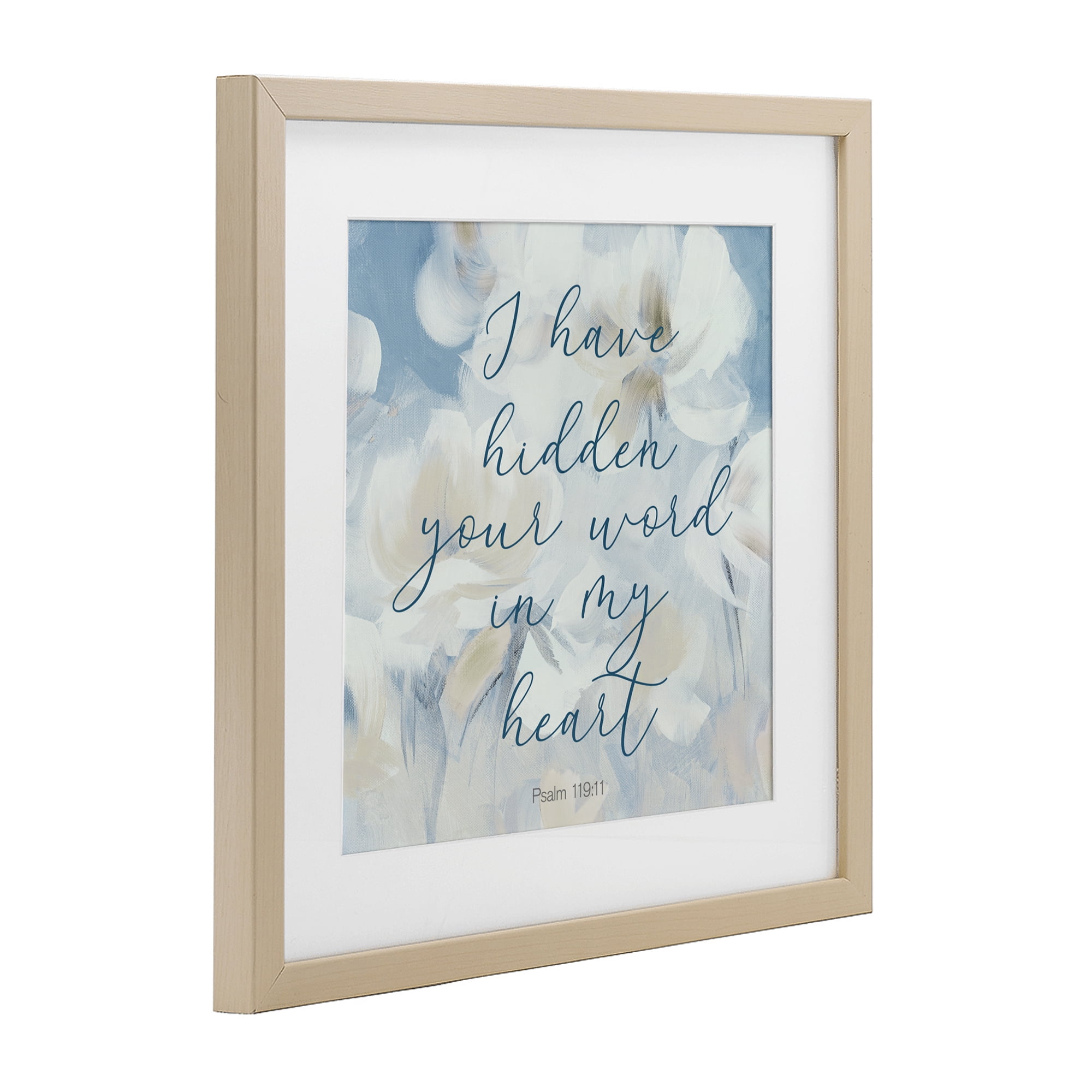 Stupell Industries Hidden Your Word In My Heart Birch Framed Print Under Glass, design by Lanie Loreth