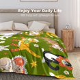 Creaon Cute Cat Themed Pattern UltraSoft Flannel Blanket 40''x50
