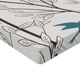 thumbnail image 2 of Ambesonne Nature Fitted Sheet 2 Pcs Set, Birds Wildlife Cartoon, Twin, Mustard Maroon, 2 of 3