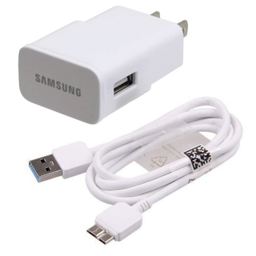 Samsung Galaxy Note 3 & S5 USB 3.0 Data Charging Cord Dual AC Wall Charger 