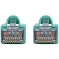 thumbnail image 2 of Tripp Lite Cat6a Ethernet Cable 10G STP Snagless Shielded PoE M/M Aqua 8ft (n262-008-aq), 2 of 4