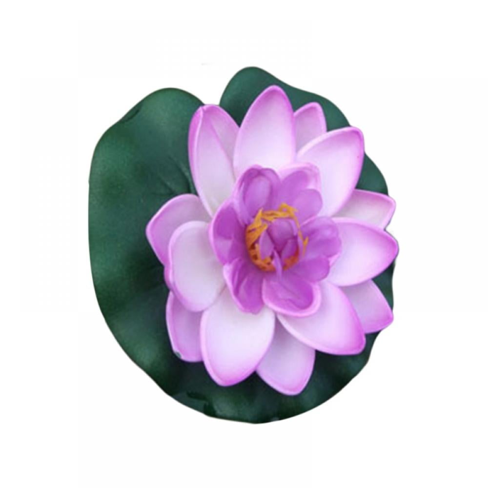 Artificial Floating Foam Lotus Flower with Water Lily Pad 12 Pack Eco-friendly 