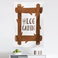 thumbnail image 1 of Log Cabin Tapestry, Illustration of a Wooden Square Frame Related with Log Cabin Art Print, Fabric Wall Hanging Decor for Bedroom Living Room Dorm, 5 Sizes, White Pale Redwood, by Ambesonne, 1 of 1