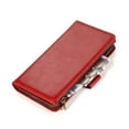 thumbnail image 6 of Allytech iPhone 8 Plus Wallet Case, iPhone 7 Plus Case 9 Cards Holder Zipper Wallet Case for Women Men Shockproof Hand Strap Full Protective Flip Stand Cover for  Apple iPhone 8 Plus/7Plus-Red, 6 of 9